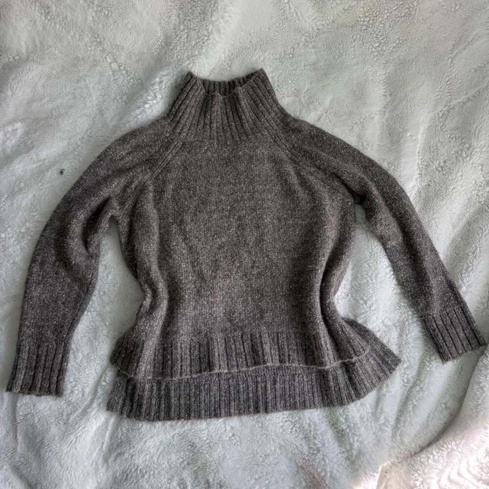 Hm gray mock neck chunky kint sweater